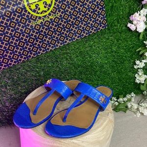 Tory Burch Kira Sandal in a Royal Blue Color. Size 8.5
